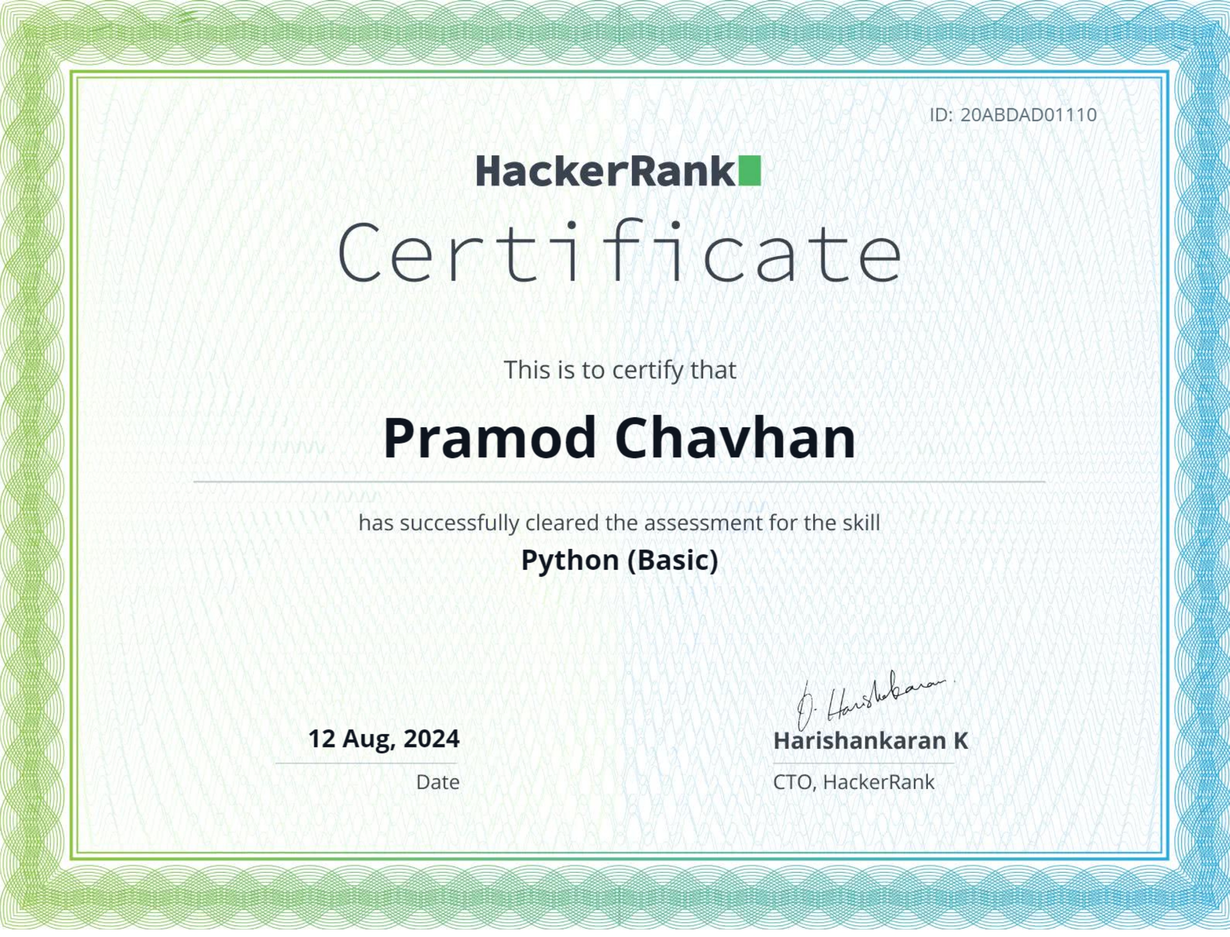 Python (Basic) Skill Assessment — HackerRank